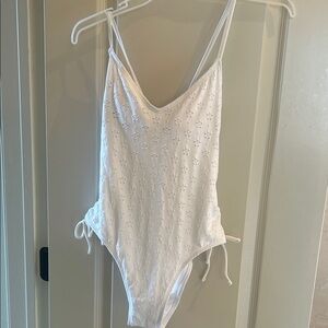 White Eyelet One-Piece Swimsuit